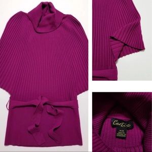 Ribbed Belted Sweater